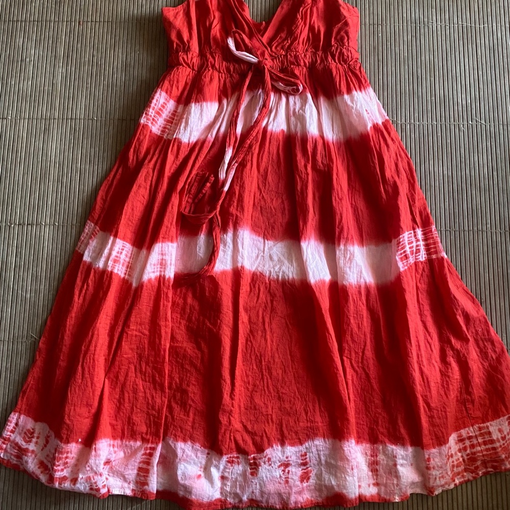 Tie Dye Empire Midi Dress - Picture 3 of 6